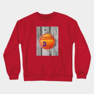 Orange Sunset Landscape Crewneck Sweatshirt